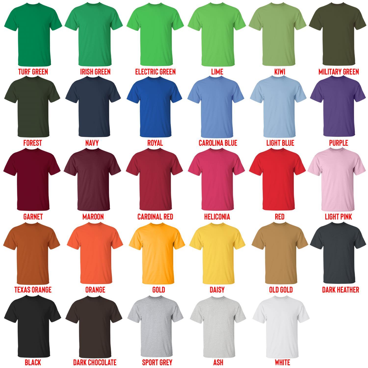 t shirt color chart - Terror Merchandise